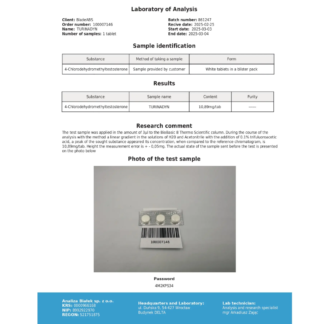 Turinabol 10 mg * 100 Driada Medical